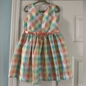 Bonnie Jean Pastel Plaid Kids Dress